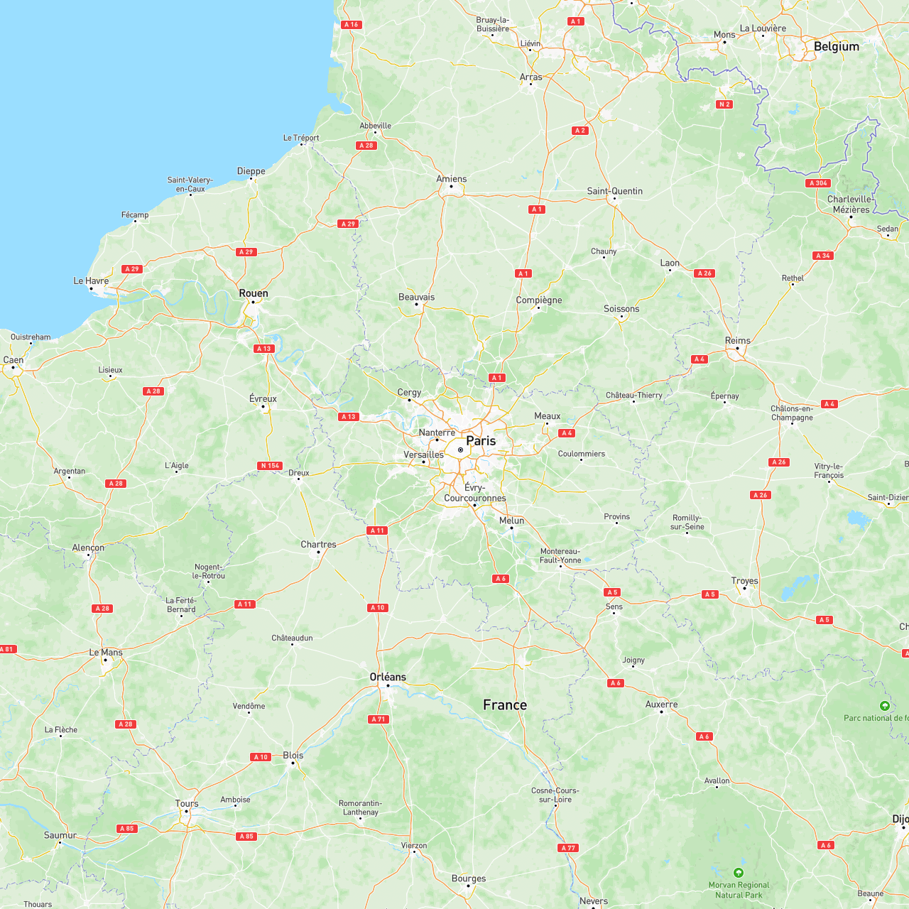 Carte de Paris et de l'Île-de-France avec nos 4 agences